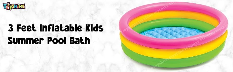 Toyshine-3-Feet-Inflatable-Kids-Pool-Bath-Pool-Tub-Summer-Water-Fun-Bathing-Tub-