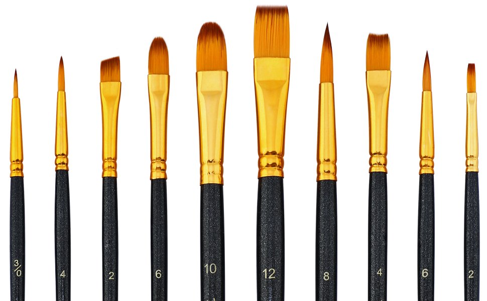 Twizzle-Painting-Brushes-Set-of-12-Professional-Round-Pointed-Tip-Nylon-Hair-Art