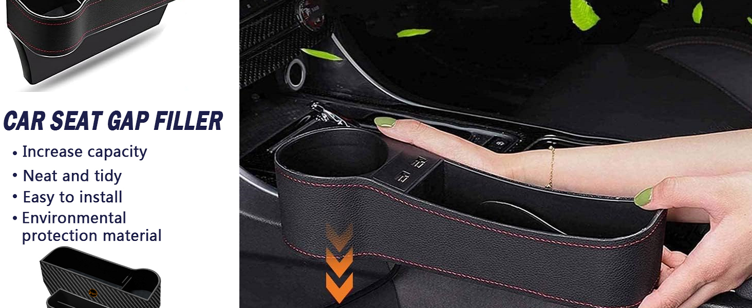 UCRAVOCarSeatGapFillerOrganizer1PackMultifunctionalCarSeatOrganizerAutoConsoleSi