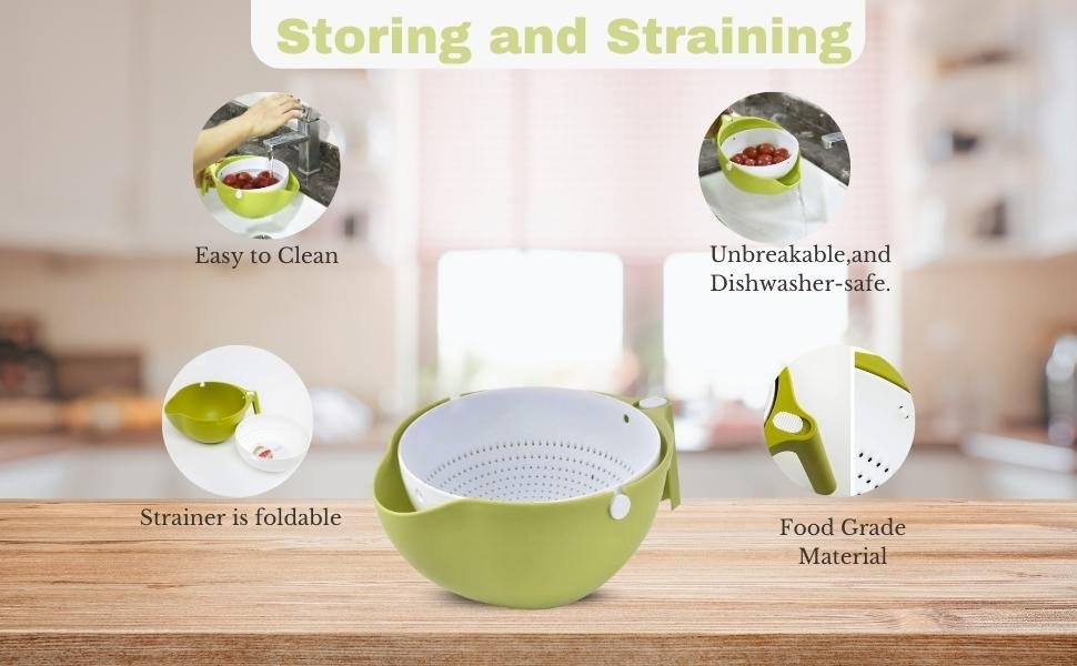 VANDU-Multipurpose-Double-Layer-Drain-Round-Basket-for-Fruits-Vegetables-Pasta-R