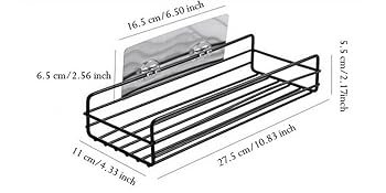 XEREBIANSelf-AdhesiveBathroomRackBathroomStorageRackSteelBathroomShelfOrganizerS