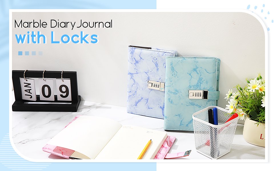 Y-MOX-Marble-Diary-Journal-with-Lock-for-Girls-and-Women-Secret-Diaries-Journal-