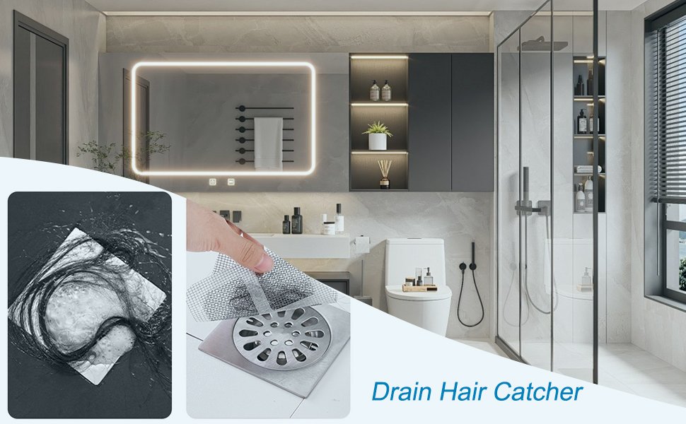 upsimples-10Pack-Disposable-Shower-Drain-Hair-Catcher-Drain-Hair-Catcher-Waterpr